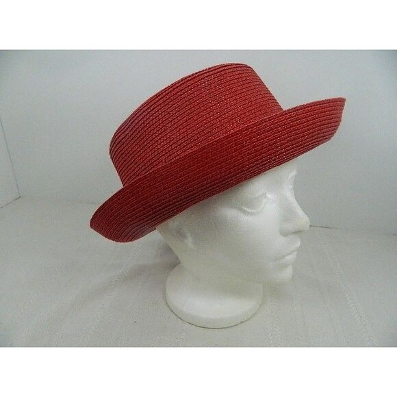 Vintage Red Hat Society Hat by SCALA Collezione Handcrafted in Taiwan - Picture 6 of 14